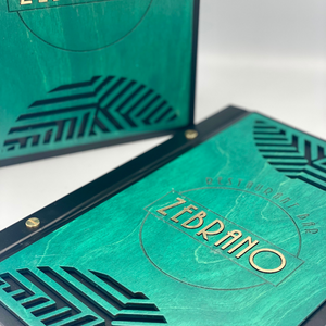 Zebrano Wooden Menu